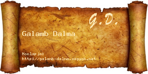 Galamb Dalma névjegykártya